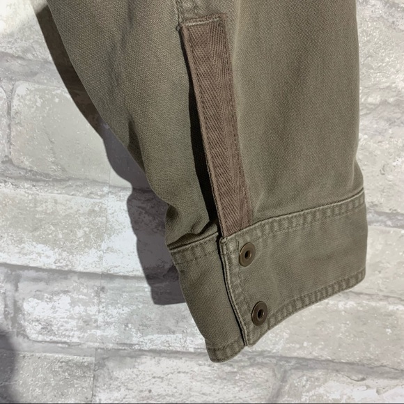 COLUMBIA WOMENS MILITARY STYLE COTTON JACKET BLAZER. OLIVE GREEN. SIZE LARGE. - Picture 5 of 8